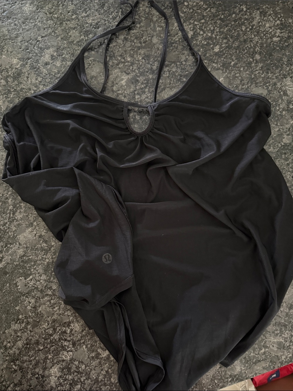 lululemon athletica Black Strappy Open-Back Tank